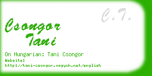 csongor tani business card